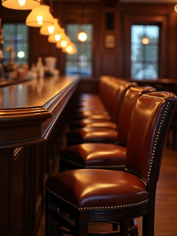 comfortable durable leather stools