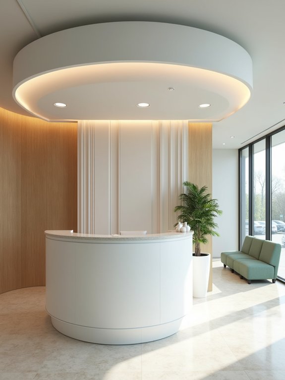 comfortable functional reception layout