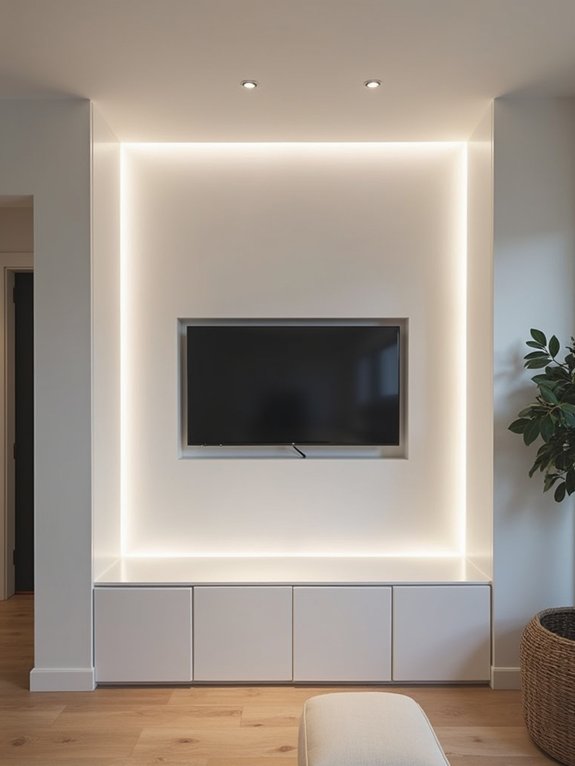 concealed recessed cabinet design