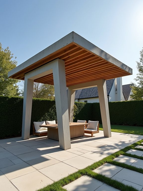 concrete and wood elegance