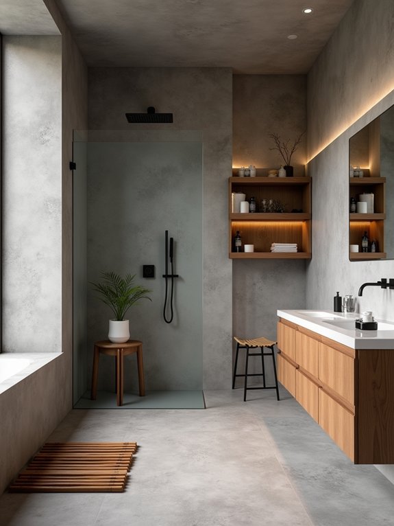 concrete and wood harmony
