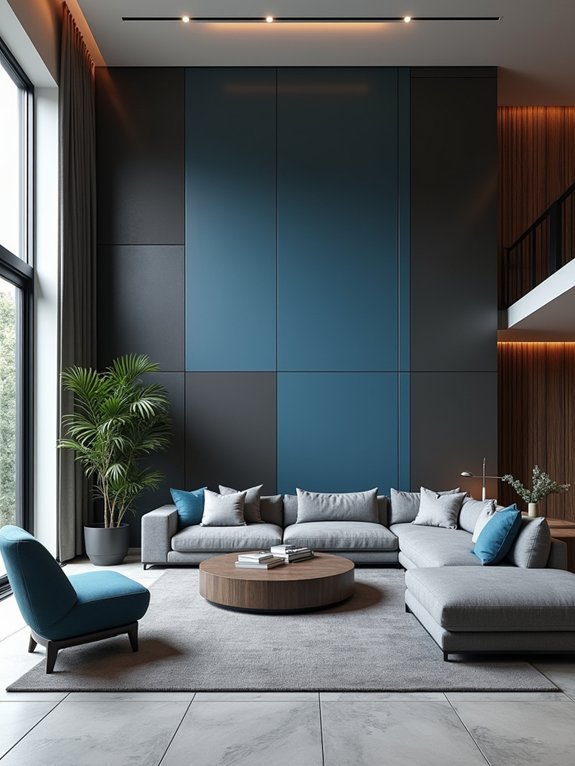 contemporary color blocking design
