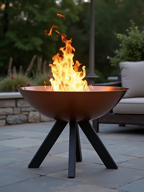 copper bowl fire pit