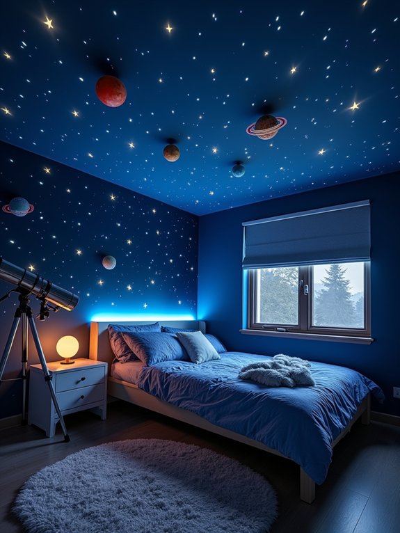 cosmic glow in the dark decor