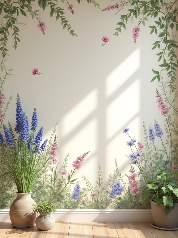 cottage garden wallpaper designs