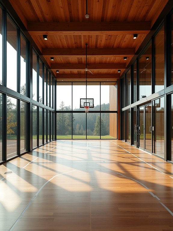 covered basketball court design
