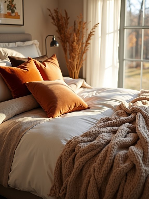 cozy autumn bedding layers