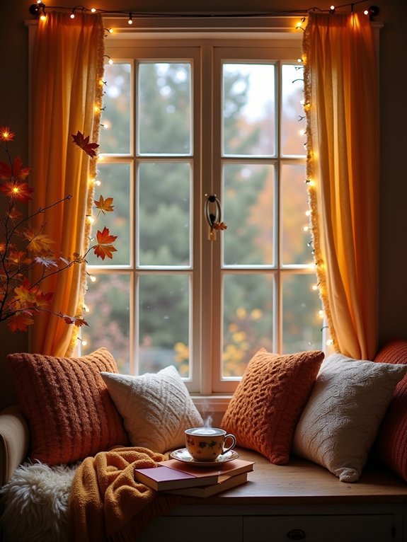 cozy autumn reading nook