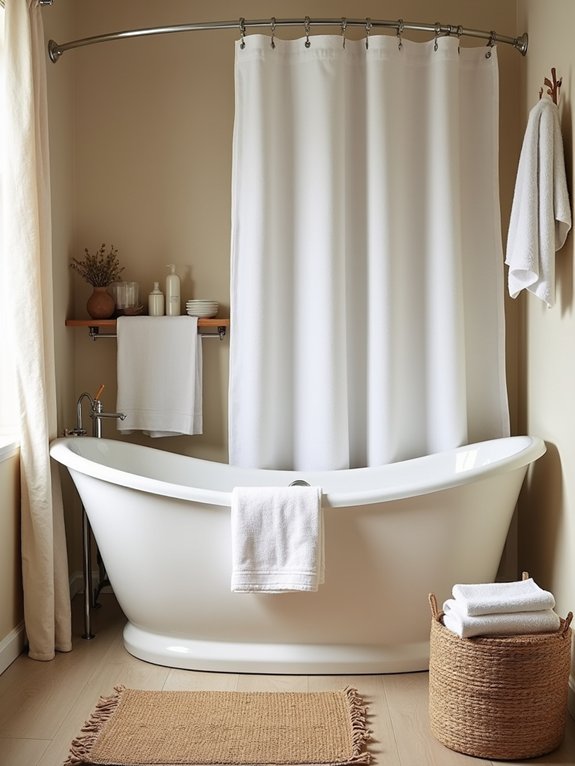 cozy bathroom textile combinations