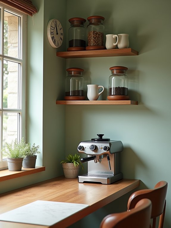 cozy breakfast nook setup