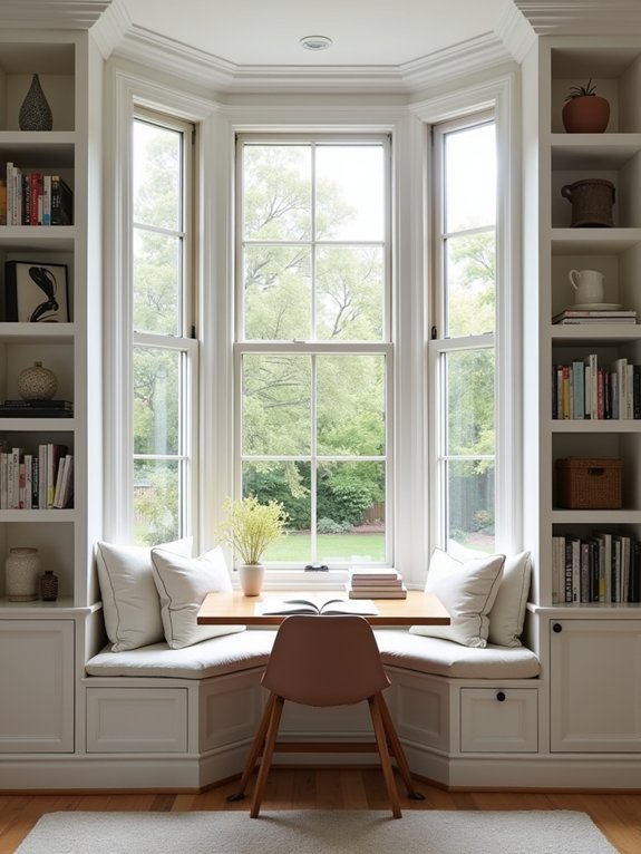 cozy built in desk nook