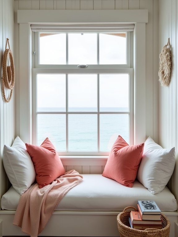 cozy coastal reading nook