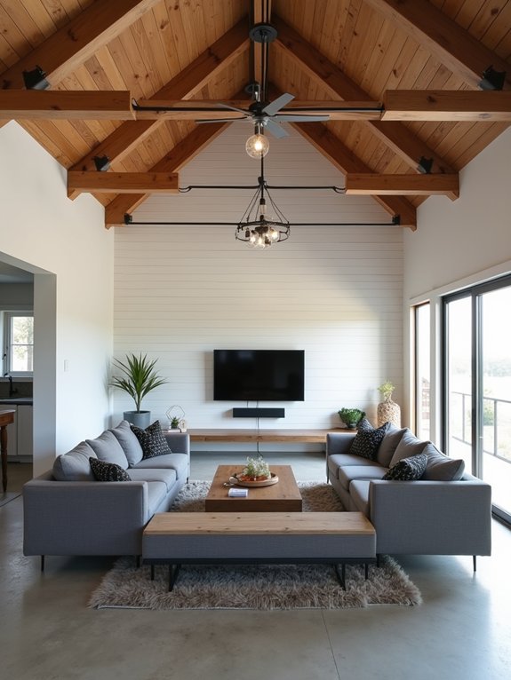 cozy contemporary farmhouse furnishings