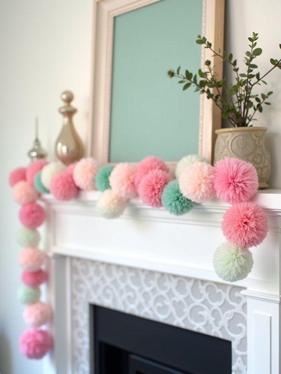 cozy felt ball garland