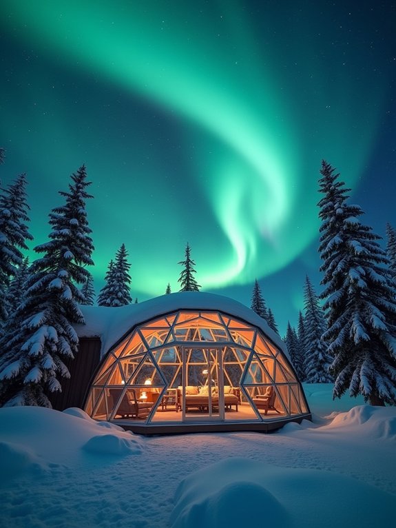 cozy glass igloos experience