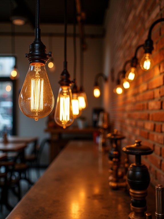 cozy industrial style lighting design