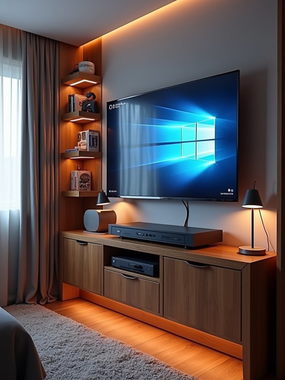 cozy mini entertainment setup