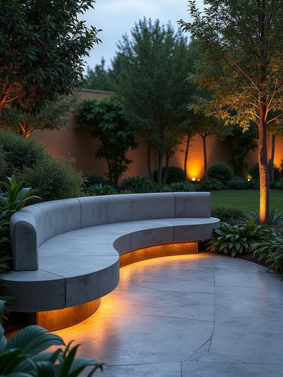cozy outdoor cement retreat
