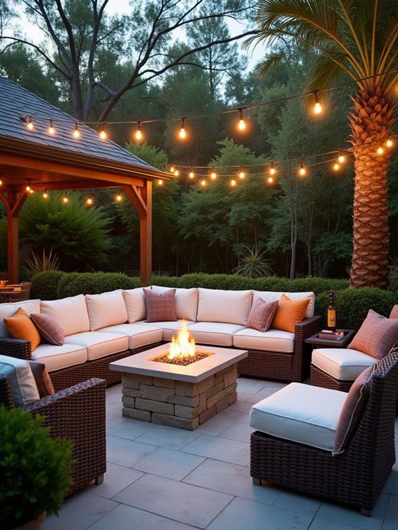 cozy outdoor entertainment zones
