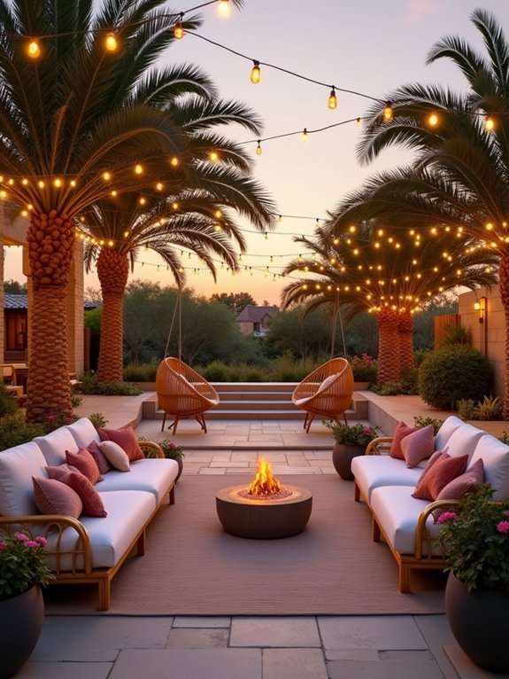 cozy outdoor lounge areas