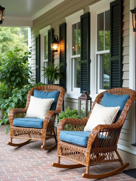 cozy porch seating area