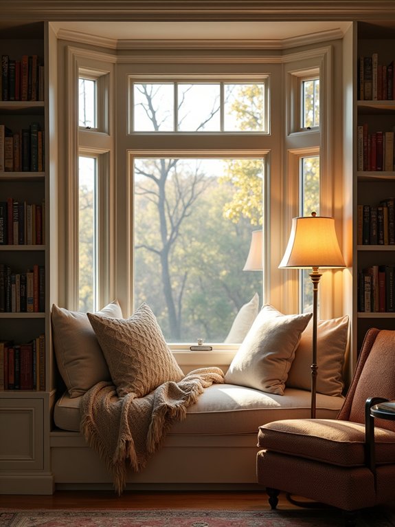 cozy reading nook setup