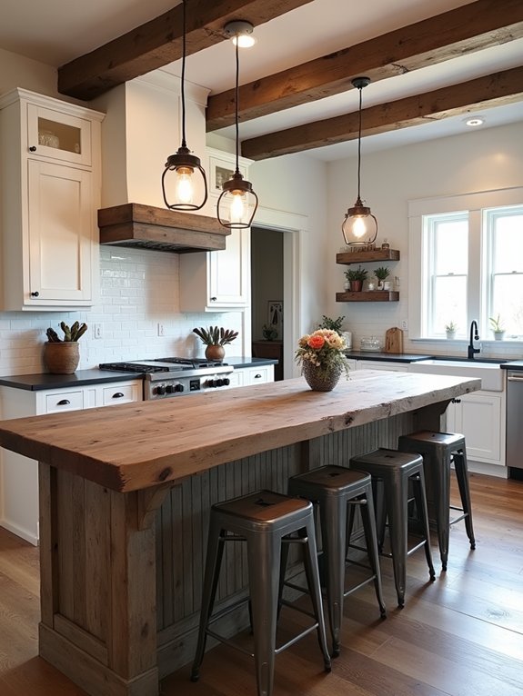 cozy rustic farmhouse bar