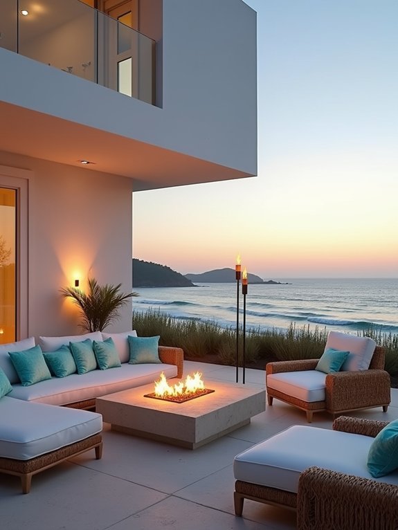cozy seaside outdoor oasis