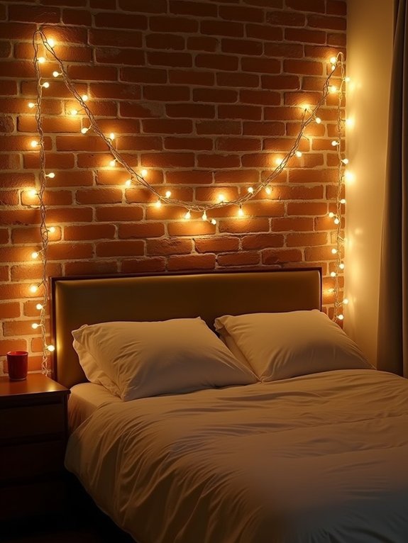 cozy string lights ambiance