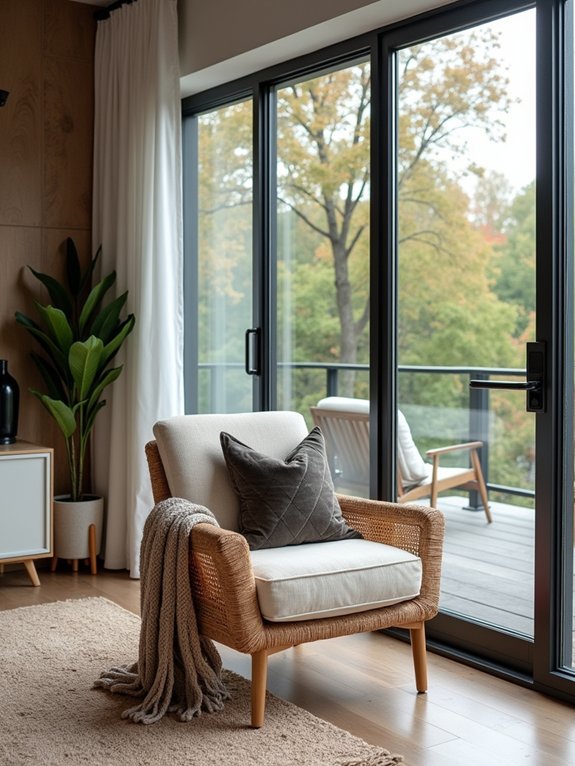 cozy textured fabric layering
