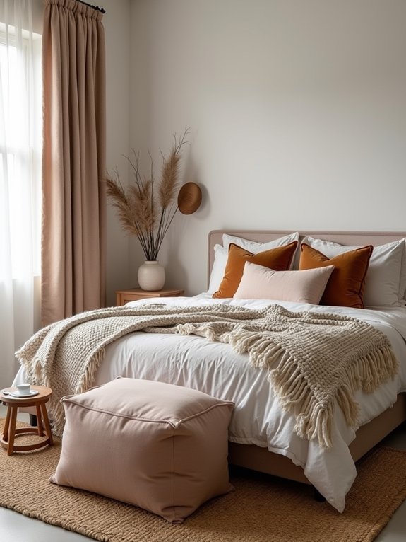cozy textures and furnishings