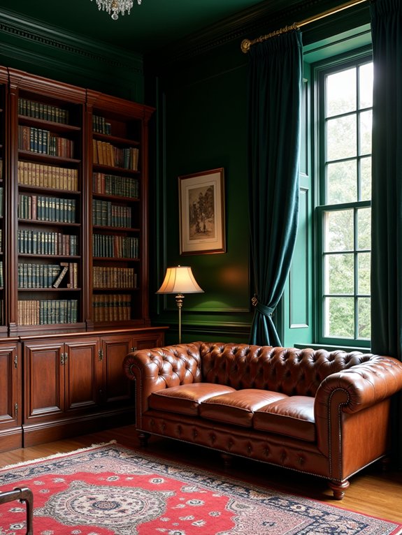 cozy traditional library atmosphere