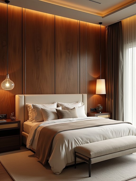 cozy walnut wood retreat