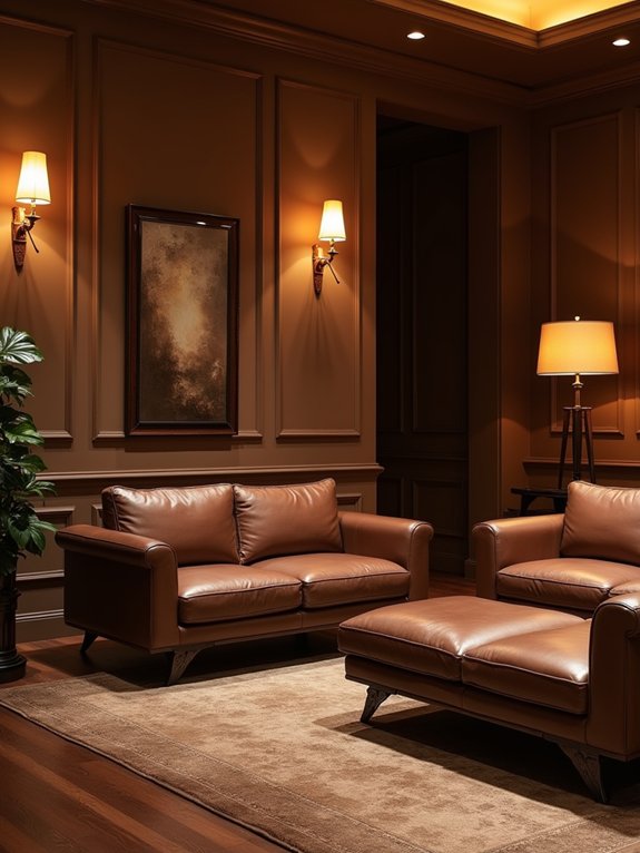 cozy warm brown lighting