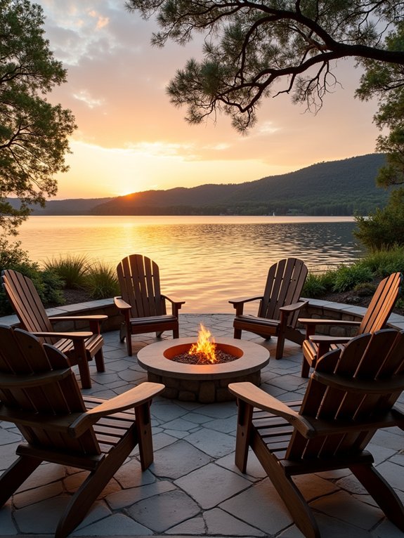 cozy waterfront seating arrangements