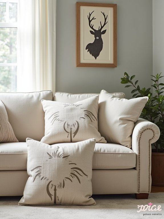 cozy woodland creature pillows