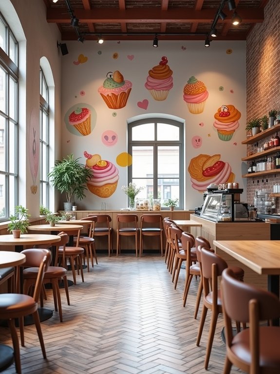 creative bakery wall art