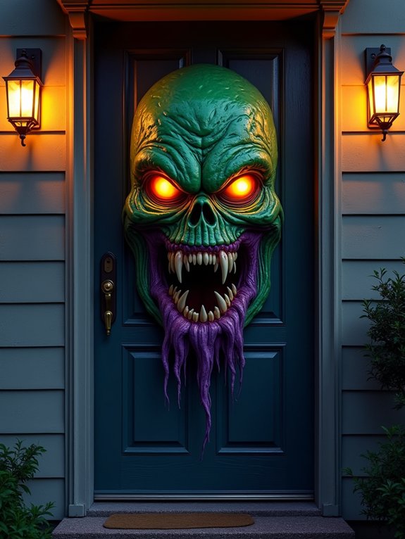 creative halloween door decoration