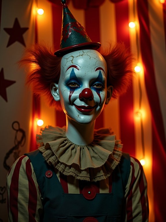 creepy clown halloween display