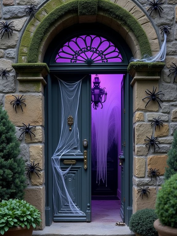 creepy spider web decorations