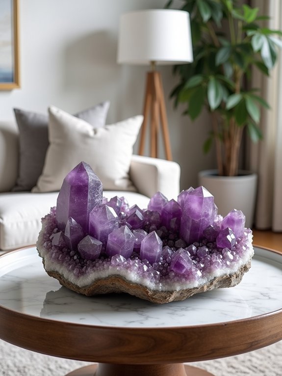 crystal cluster centerpiece arrangement