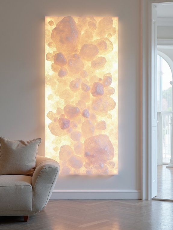 crystal embedded wall art elegance