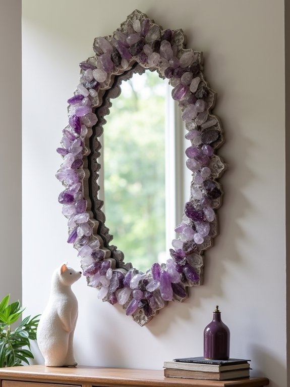 crystal mirrors enhance elegance