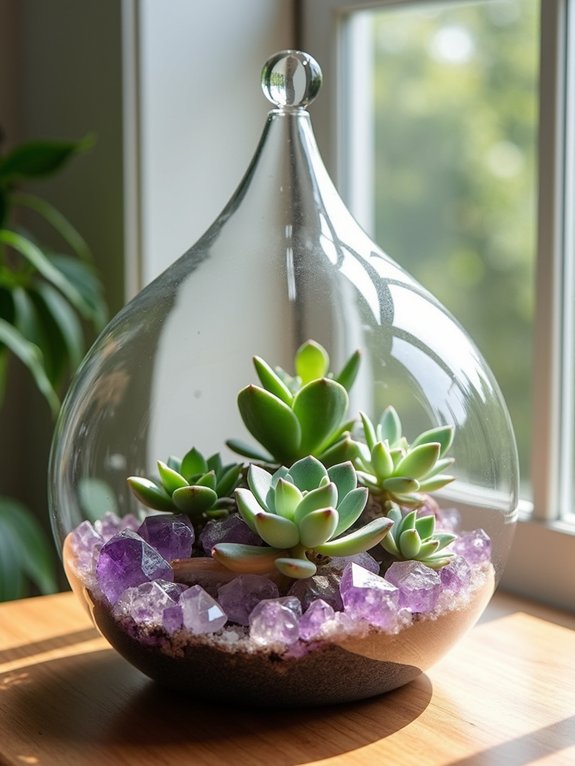 crystal plant energy displays