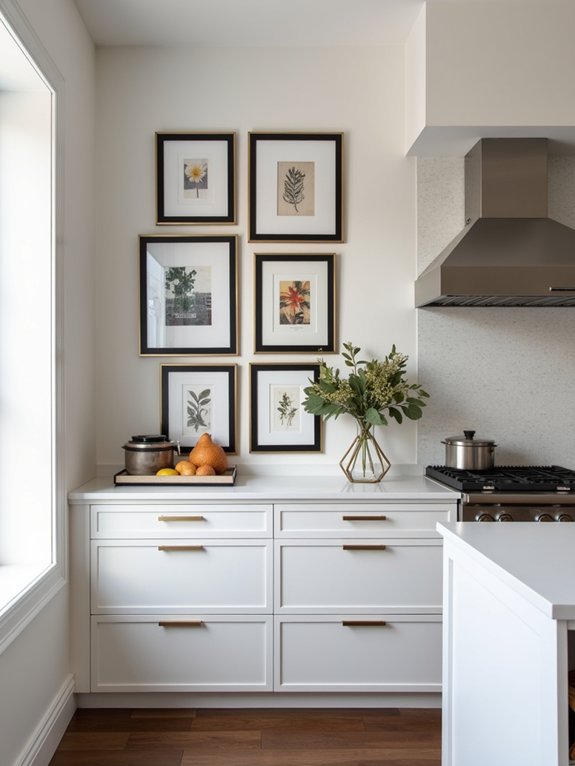 curated kitchen wall gallery