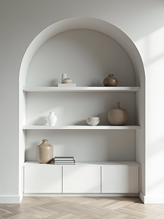 curved functional stylish storage