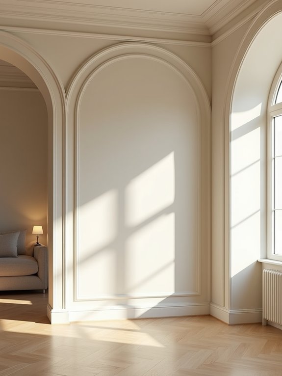 curved moldings add elegance