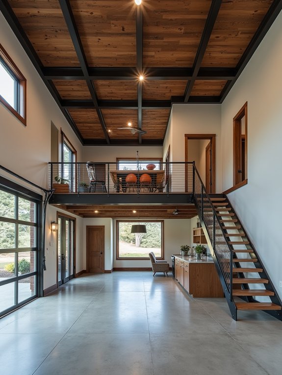 custom garage with living