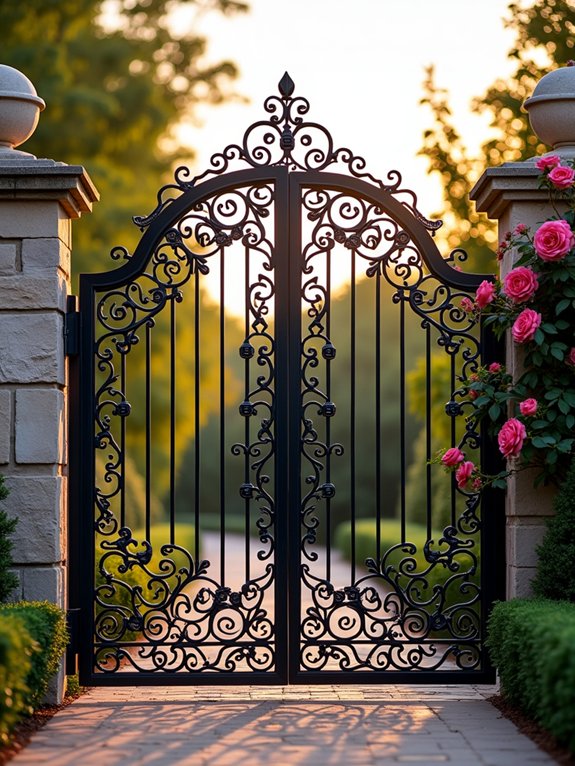 custom handcrafted iron gates