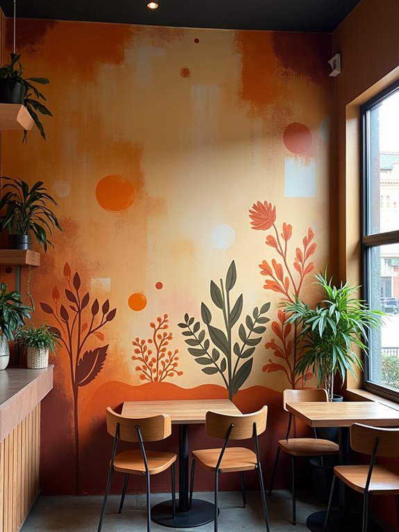 custom murals for cafes